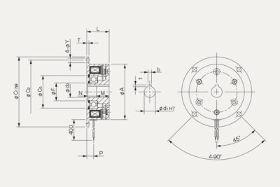 Abmessungen elektromagnetische Bremse BSZ
