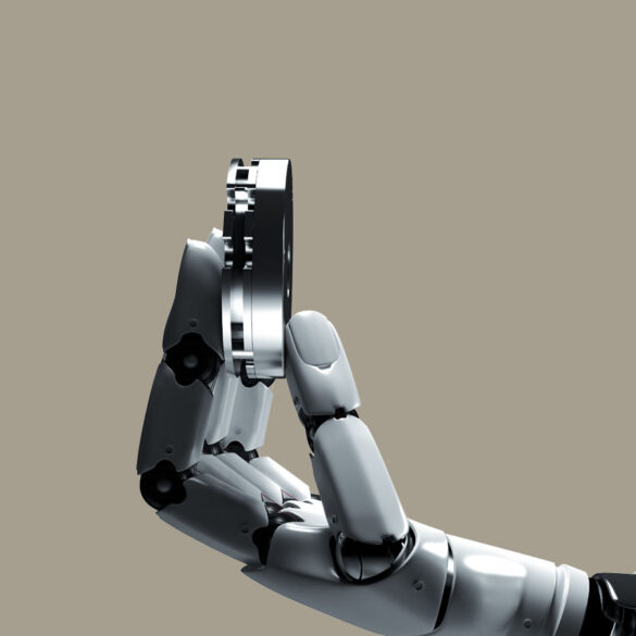 Sicherheitsbremse BXR-LE auf einer Roboterhand von Miki Pulley