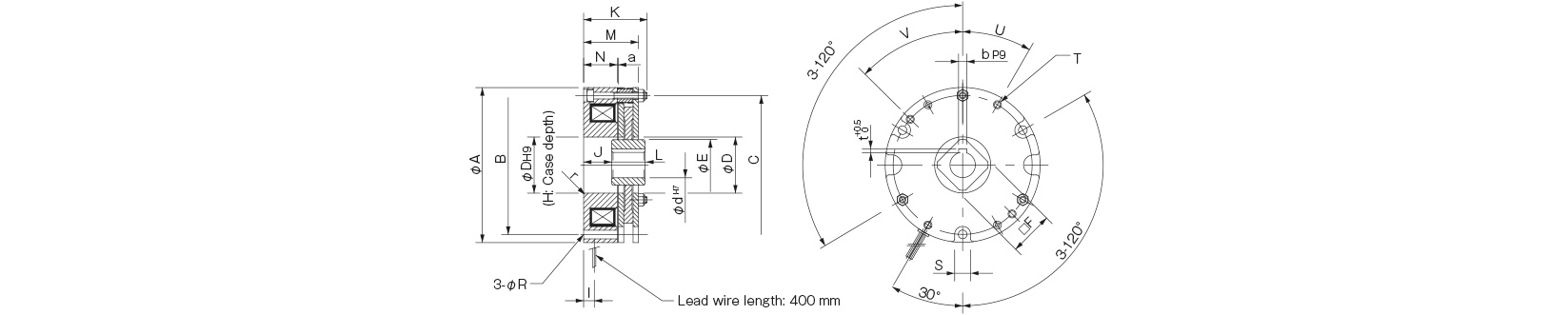 Dimensions safety break BXH