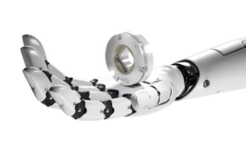 Sicherheitsbremse BXR-LE auf einer Roboterhand von Miki Pulley