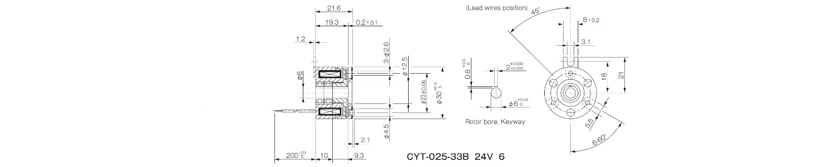 Abmessungen Elektromagnetische Mikrokupplung CYT