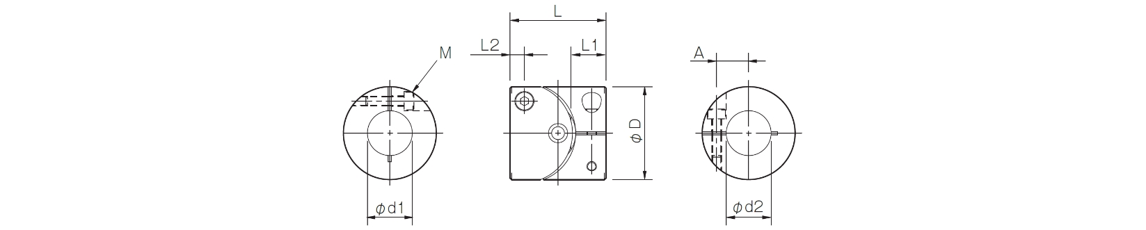 Dimensions cross joint coupling Paraflex CPE