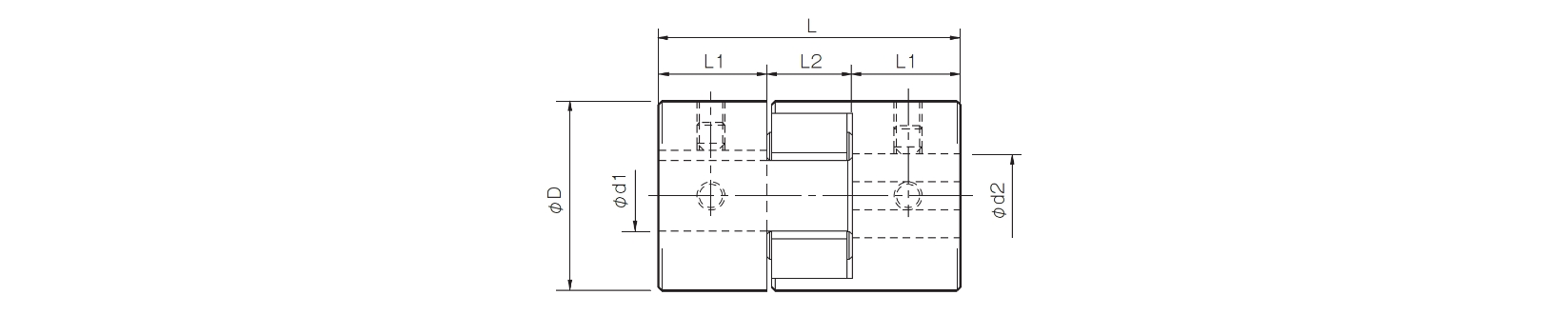 Dimensions jaw coupling SPRFlex AL