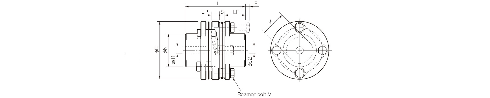 Dimensions Dics pack coupling Servoflex SFS W