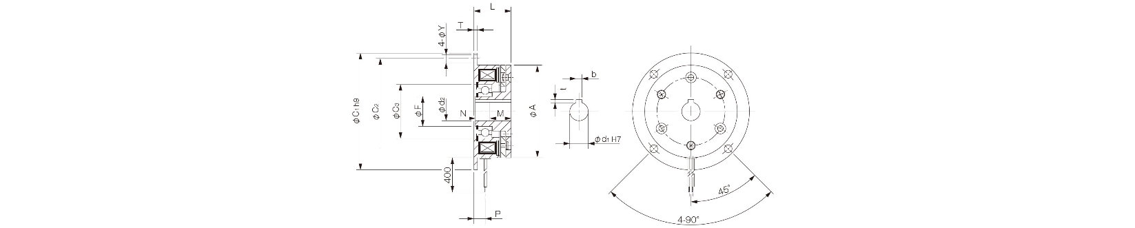 Dimensions electromagnetic brake BSZ