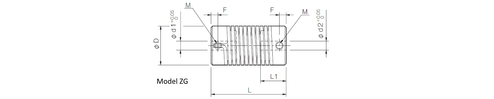 Dimensions Baumannflex coupling ZG