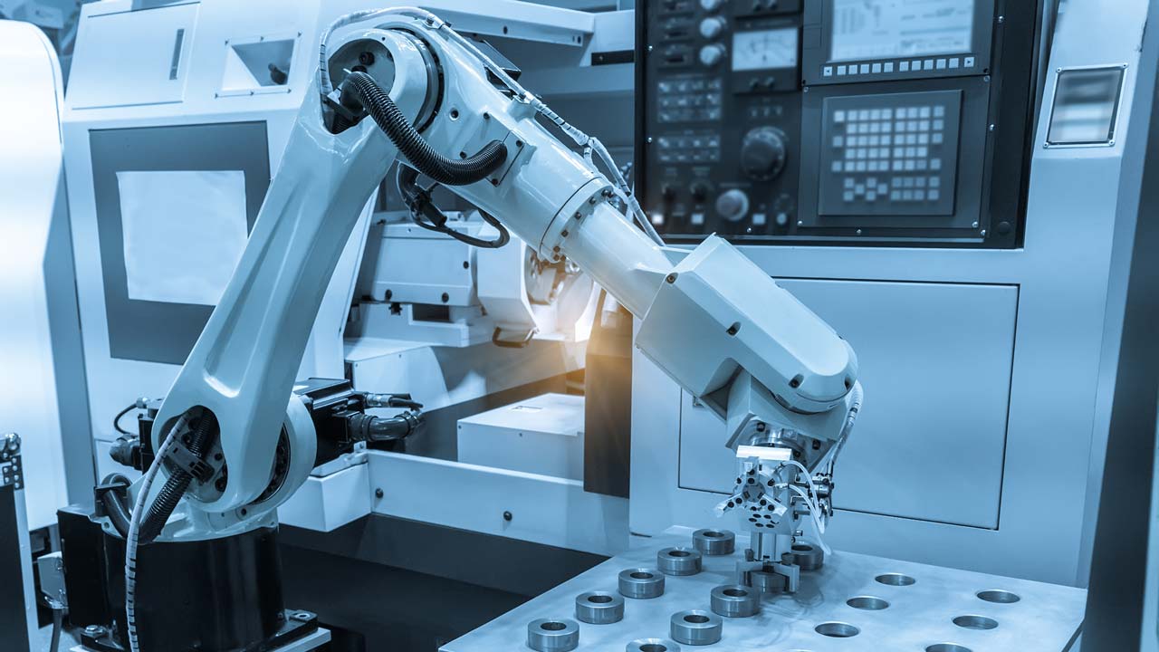 Roboter-Handmaschinenwerkzeug in der industriellen Fertigung