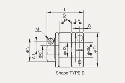 Dimensions Disc pack coupling SFR by Miki Pulley