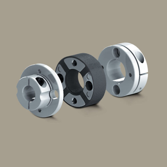 Exploded view of Elastic coupling Servoflex SFR by Miki Pulley