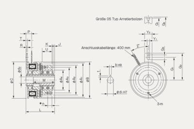 Abmessungen elektromagnetische Bremse CSZ