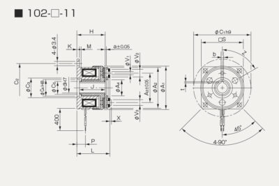 Dimensions Electromagnetic microclutch 102-11