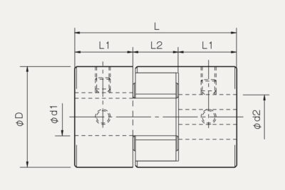 Abmessungen Klauenkupplung SPRFlex AL