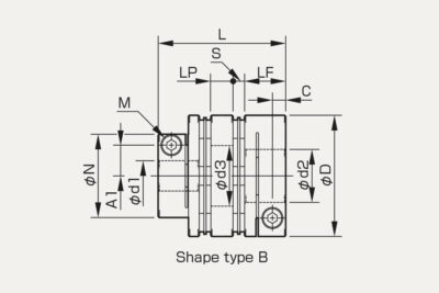Dimensions Disc Pack Coupling Servoflex SFC DA2 cleanroom