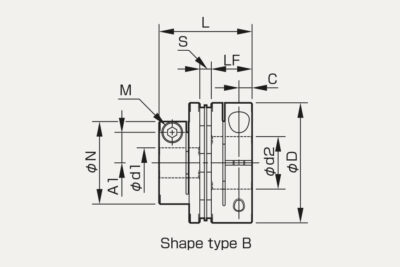 Dimensions Disc Pack Coupling Servoflex SFC DA2 cleanroom