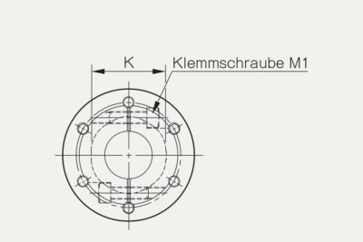 Abmessungen Lamellenkupplung Servoflex SFF DS-B