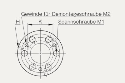 Abmessungen Lamellenkupplung Servoflex SFF DS-K