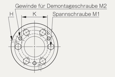 Abmessungen Lamellenkupplung Servoflex SFF SS-K