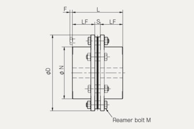 Dimensions dics pack coupling Servoflex SFH S