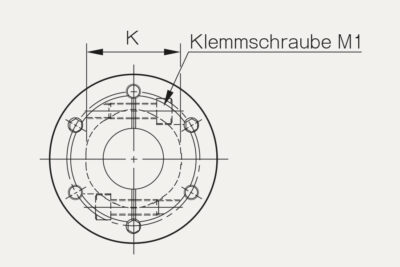 Abmessungen Lamellenkupplung Servoflex SFM SS-B