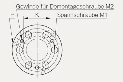 Abmessungen Lamellenkupplung Servoflex SFM SS-K