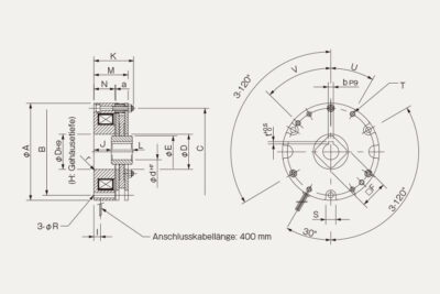 Abmessungen Sicherheitsbremse BXH