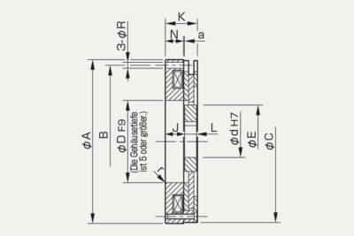 Abmessungen Sicherheitsbremse BXR
