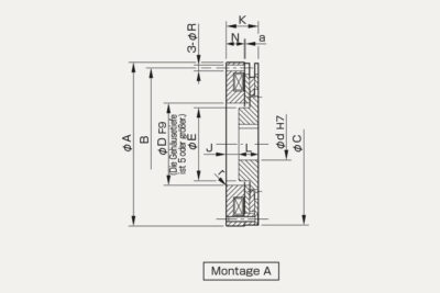 Abmessungen Sicherheitsbremse BXR