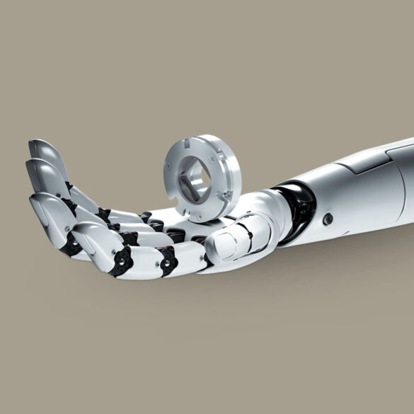 Safety break BXR-LE laying on a Robot hand by Miki Pulley