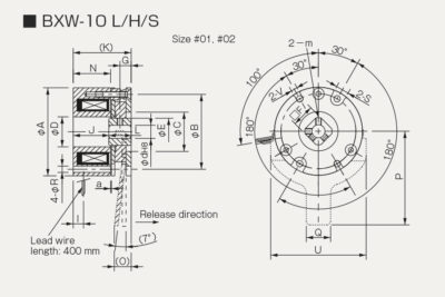 Dimensions safety break BXW L H S