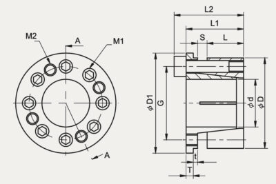 Dimension Clamping set SMA