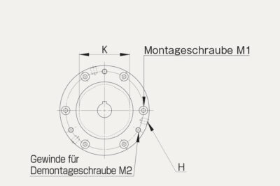 Abmessungen Lamellenkupplung Servoflex SFU DS