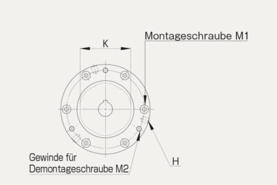 Abmessungen Lamellenkupplung Servoflex SFU SS
