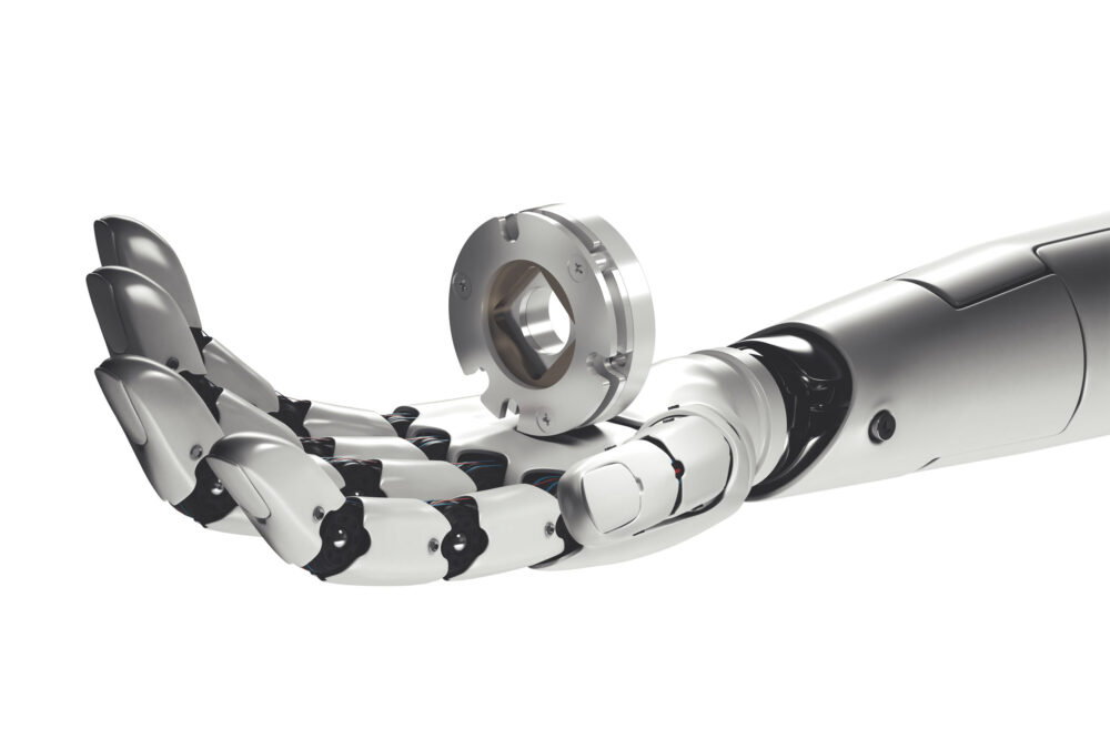 Safety break BXR-LE laying on a Robot hand by Miki Pulley